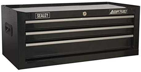 Sealey Ap223B Mid-Box 3 Drawer With Ball Bearing Runners - Black