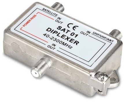 Miscelatore Commutatore Switch Splitter 2 Vie Uscite Sat Antenna