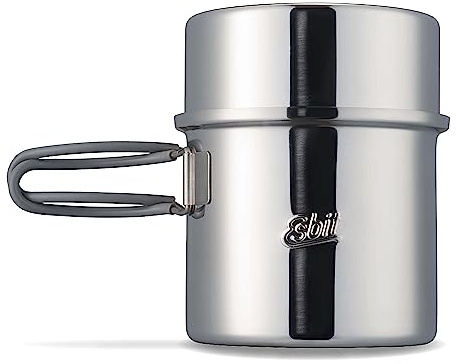 Esbit Outdoor und Camping Topf, 1000 ml, zweiter Topf inkl, 475 ml, hochwertiger Edelstahl, hartanodisiertes Aluminium