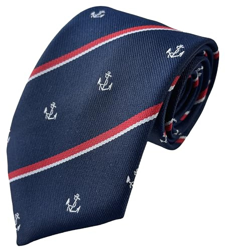 Royal Navy Anchor & Stripe Regimental Tie