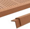 Festnight Terrasse Winkelleisten Abschlussleiste 5 Stk. WPC Terrassen-Winkelprofile L-Leiste 170 x 4,5 x 4,5 cm Umweltfreundlich Hellbraun