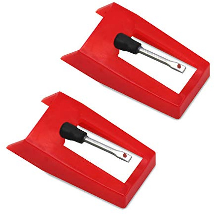 Getue Record Player Needles, Hadwoer Turntable Replacement Needle for Vinyl Record Player LP Phonograph, Victrola, 1byone, Crosley, ION, Jensen（2 Pcs of Diamond Stylus）