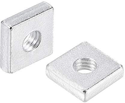 sourcing map Square Nuts, M6x14mmx4mm Zinc-Plated Metric Coarse Thread Assortment Kit, 25 Pcs