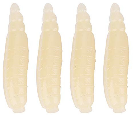 SUNGOOYUE Künstliche Maden Grub Weichköder, 200 Stück 17mm Kleine Künstliche Maden Grub Weichköder Lebensechte Würmer Angelköder
