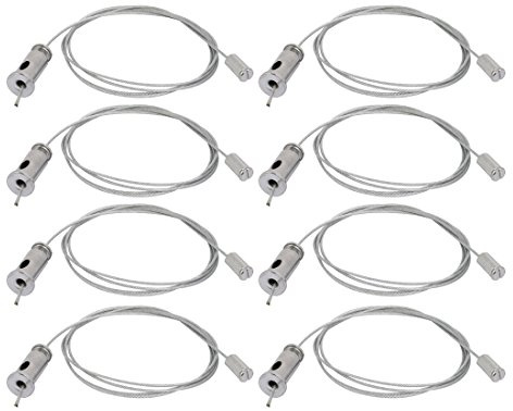 Ruilogod 8pcs 1.2M Lighting Suspension Cable Hanging Chain Knurled Attachment Head (id: be8 203 f14 0a6 be1