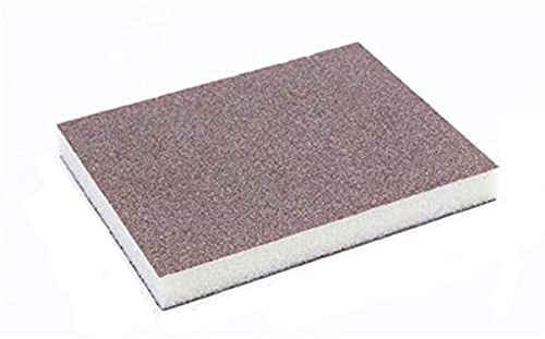 MACHSWON 4 PCS Abrasive Sanding Sponge Blocks Pad Sandpaper 180 Grit Flexible Sandpaper Block Sponge Sand Block Wet and Dry Sponge Sand Paper for Wood,Wall(Grey)