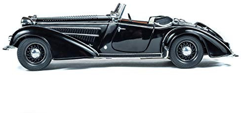 wandmotiv24 Fototapete Schwarzes Oldtimer Caprio, 200 x 140cm - selbstklebende Strukturtapete, Wanddeko, Wandbild, Wandtapete, Auto Fahrzeug M5883
