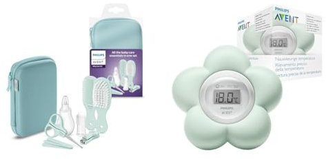 Philips Avent Babypflege-Set & Avent Digitalthermometer (Modell SCH480/00)