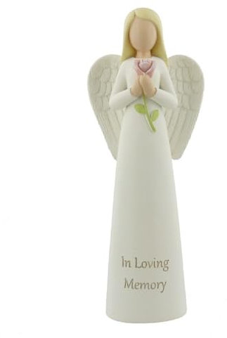 Generic In Loving Memory Someone Special Angel With Rose Flower Heart Memorial Grave Ornament Plaque