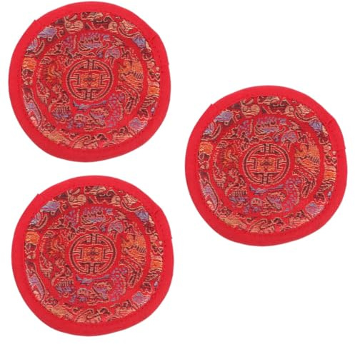 BESTonZON Untersetzer Klangschale 3 Stück Buddha Klangschalen Klangschalen Buddhistische Pads Buddhistische Pad s es Zubehör Tibetische