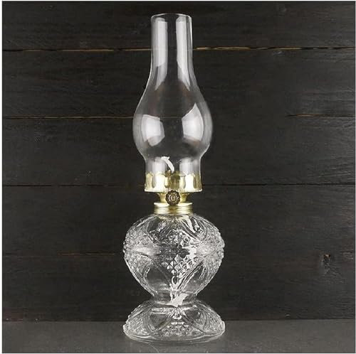 SFQEVHRZ Öllampe， Kerosinlampe， 12 Zoll hohe farbige Petroleumlampe, altmodische Sturmlampe, inklusive Glaskugel, Ersatzlampensockel aus Metall