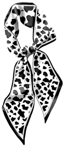 BHAHB Bandana Damen,Lange Kopftuch Damen(150x17cm) Seide Feeling Quadratische Satin,als Kopftuch,Halstuch,Handtaschen-Dekoration,Mode Niedlich Design für Frauen Mädchen