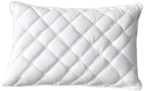 Leonado Vicenti Steppdecke und Kissen Gesteppt Weiß Bettdecke in Allen Größen Weich Atmungsaktiv Bettwaren Sommerdecke, 50x70 cm Steppkissen