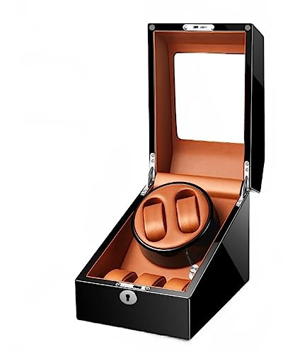 SCLHouiX 2+3 Automatischer Uhrenbeweger mit leise laufendem Motor, Vitrine, blaues LED-Licht für Herren-/Damenuhren mit leisem Motor