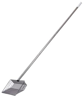 KESOTO Herramienta de Limpieza de Gallinero, Pala para Pollo, Cómoda Pala Coladora de Arena para Gatos, 139 Cm
