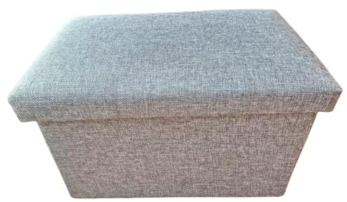 Ottomane Aufbewahrungsbox Hocker LBMONKEY Ottomane Aufbewahrungsbank Sitzdecke LBMONKEY mit Deckel Ottomane Gepolstert Faltbar Ende des Bettes Stauraum Truhe für Schlafzimmer Flur Wohnzimmer Innen