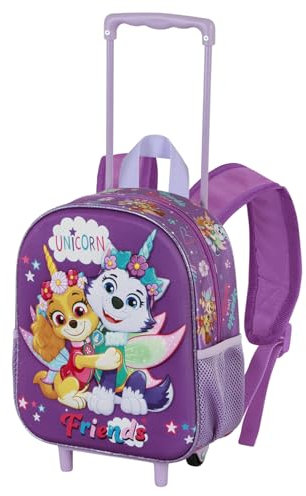 Karactermania La Pat' Patrouille Magic-Sac à dos 3D à Roulettes Petit, Lilas, 26 x 34 cm, Capacité 7 L