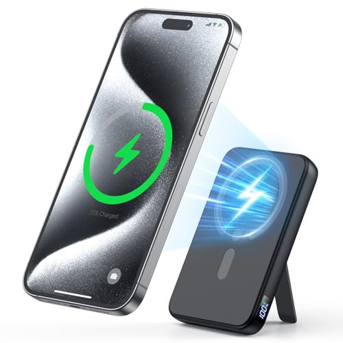 For Magsafe Power Bank, Portable Charger 12000mAh, 22.5W Fast Charging Battery Pack with USB-C Input & Output, LED Display for iPhone 17/16/15/14/13/12 Pro/Pro Max