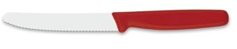 Levitantes Tafelmesser, 11 cm, rot, rostfrei, ideal für den täglichen Gebrauch in Küche und Esszimmer.