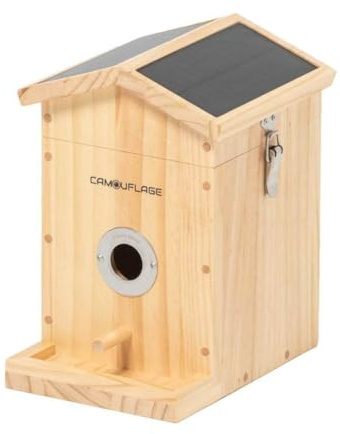 Camouflage - Camouflage EZ Nesteye Outdoor WiFi Smart Nest Box - HD Built-in Camera Motion Detection Night Vision iOS/Android App - Live Bird Watching