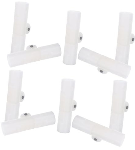 Sewroro Raccords D'angle en Plastique Blanc pour Support Pliable de Bassin, Kit de 10 Pièces, Connecteurs Universels pour Cadre de Bassin Portable, Accessoires de Réparation