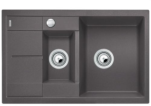 Blanco 518876 Fregadero de Cocina, Gris, Armario bajo de 60 cm