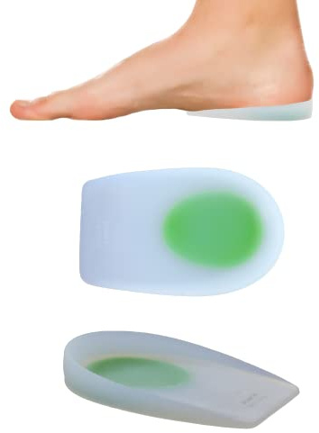 Green Feet Cojín de talón de gel, ayuda anatómica para los problemas del talón, también excelente para el espolón del talón y las molestias del tendón de Aquiles Talla (37-40)