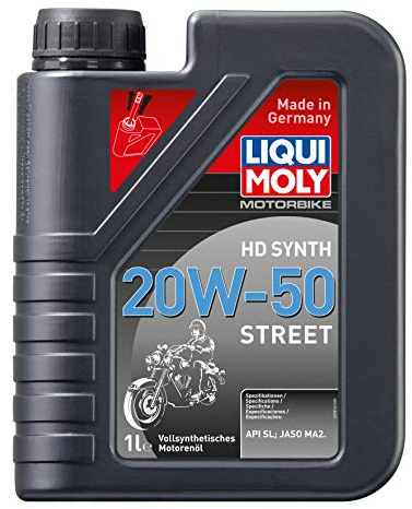 LIQUI MOLY Motorbike HD Synth 20W-50 Street | 4 L | Motorrad 4-Takt-Öl | Art.-Nr.: 3817, Schwarz