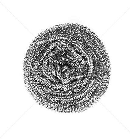 Silber Skylark 's Stahl scrubber| 30 x Edelstahl Reinigung Topfreiniger Ball Scrolls Topfreiniger scrubber| in weiß transparent Kunststoff Geschenk box|