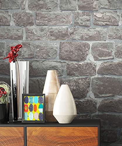NEWROOM Tapete Grau Vlies Steinoptik - Industrial Loft Mauerwerk Backstein für Wohnzimmer Schlafzimmer