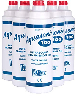 Aquasonic 100 Ultraschall-? bertragung, 250 ml, 6 St??ck | Für Ultraschalluntersuchungen und Diagnostik, hautfreundlich, leitfähig, leicht entfernbar