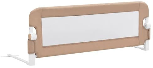 vidaXL Kleinkind-Bettschutzgitter Taupe 120x42 cm Polyester