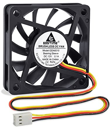 GDSTIME 2 Stück Lüfter 12V 70mm 3Pin PC lüfter 70mm x 15mm 12V 3-Polig | CPU Lüfter 70mm 3pin 2500 U/min für Computer Router TV Box