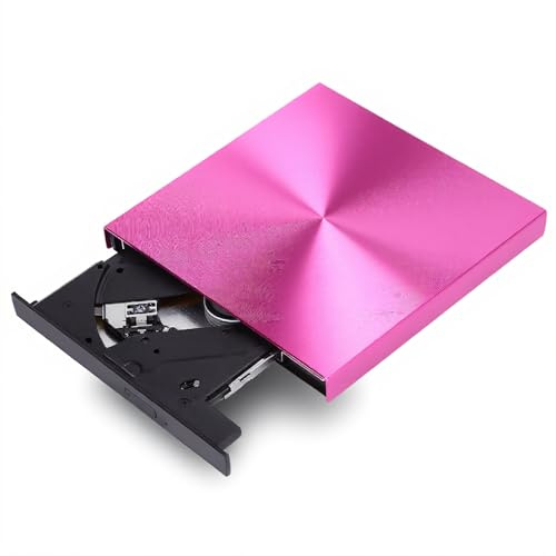 Cuifati USB 3.0 External DVD CD Writer, Aluminum Alloy Reader Player, Plug and Play Slim Drive for PC Laptop Desktop