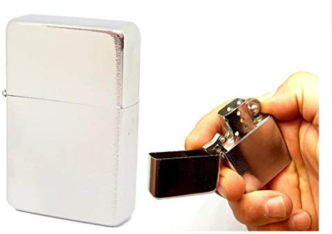 ARMERIAONLINE SINCE 1999 Accendino Atomic Tipo a Benzina Vintage Ricaricabile 4 x1,5 x 6cm