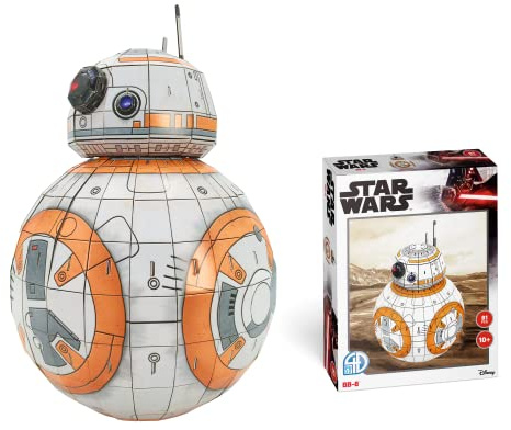 Party town 843659803 Puzzle 3D-BB8, Star Wars Kinder, 10 Jahre, 81 Stück, Modelle zum Bauen von Erwachsenen, Modellbausatz