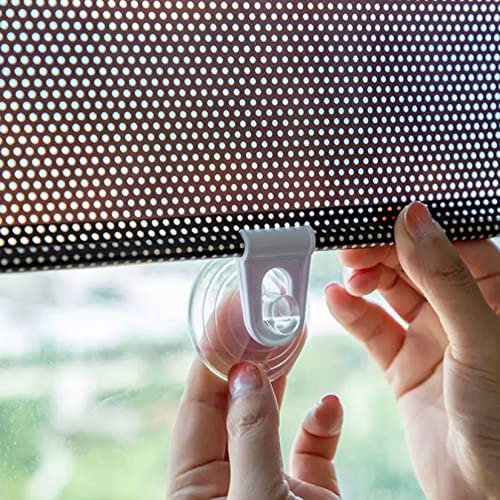 XUNFAKE Parasol con ventosas,Cortina para Ventana con Ventosa,Cortinas Opacas Ajustables,Cortinilla Retráctil Negra Protector Solar de Ventanas de Coche (W68xH125cm/26.8x49.2in)