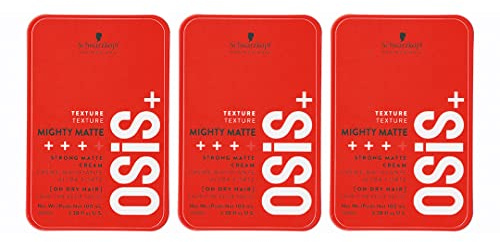 3x Schwarzkopf Osis Mighty Matte 100 ml | 3 Stück 100 ml – Gesamtinhalt 300 ml