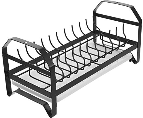 Kichvoe Dish Rack for Kitchen Counter Plate Holder Chopstick Cage Sink Drainer Rack for Drying Dishes