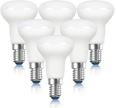 EXTRASTAR Ampoule LED E14 R50 6W Equivalent 60W - 510LM Blanc Chaud 3000K lot de 6