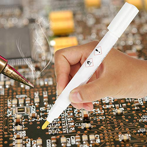 Penna per Flusso di Saldatura CW8100 da 13 Cm, Penna per Flusso di Colofonia a Basso Contenuto di Solidi, Flusso Non Pulito per Saldatura PCB