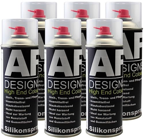 Alex Flittner Designs Silikonspray Schmiermittel 6x400ml Schmierstoff Kunststoff Gummipflege