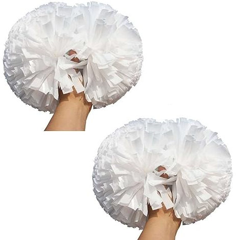 Valcatch 2 Packungen Cheerleading Pompons für Cheerleader Kostüm Frauen Jubel Pompons für Jungen Mädchen Schule Sportspiele Teamgeist Jubeln Tanzen Halloween Chirtmas Party