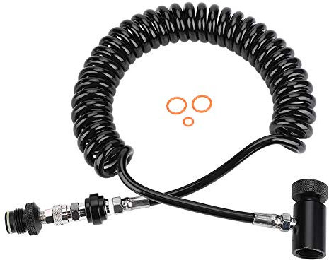 TREETDOBV Paintball-Marker, Fernspule, Flaschenanschlussventilschlauch, Wellschlauch, Paintball-Ausrüstung, Langlebiger Tragbarer Regler, Paintball-Fernentlüfter, Paintball Mamba für 4500 Psi HPA