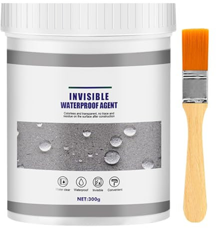 300g Invisible Waterproof Agent, Transparent Insulation Sealant, Clear Waterproof Coating Agent Anti-leakage Repair Spray Glue Grout Sealer for Outdoor Home Bathroom Toilet Gutter