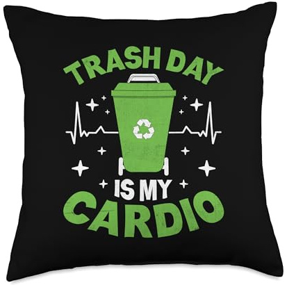 Garbage Man Garbage Truck Trash Collector Waste Management Throw Pillow