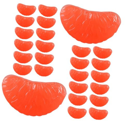 Toyvian Charme für Selbstgemacht nicht Leicht zu Reißen oder Verblassen Orangenscheiben and Zartem Aussehen 32 Stück Pvc zum Basteln mit Schöner Roter Farbe and Bastelprojekte Handyhüllen