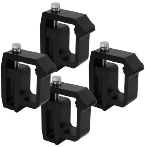 Mikinona Truck Bed Topper Clamps 4pcs Heavy Duty Aluminum Alloy Replacement Ladder Rack Clamps for Camper Shells Truck Accessories for Outdoor Camping
