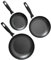 3-Piece Non Stick Frying Pan Set – Professional Pan Sets Non Stick – 20cm, 24cm, 28cm Frying Pans – Even Heat Distribution – Stay-Cool Handles – Durable Aluminium Pan by Home Theory