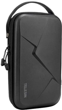 TELESIN Carry Case for DJI Osmo Action 5 Pro 4 3 Pocket, GoPro Hero 13 12 11 10 9 8 7 Max Mini, Insta360 X4 X3, More Small Digital Camera, Hard Protective Travel Bag for Action Camera Accessories